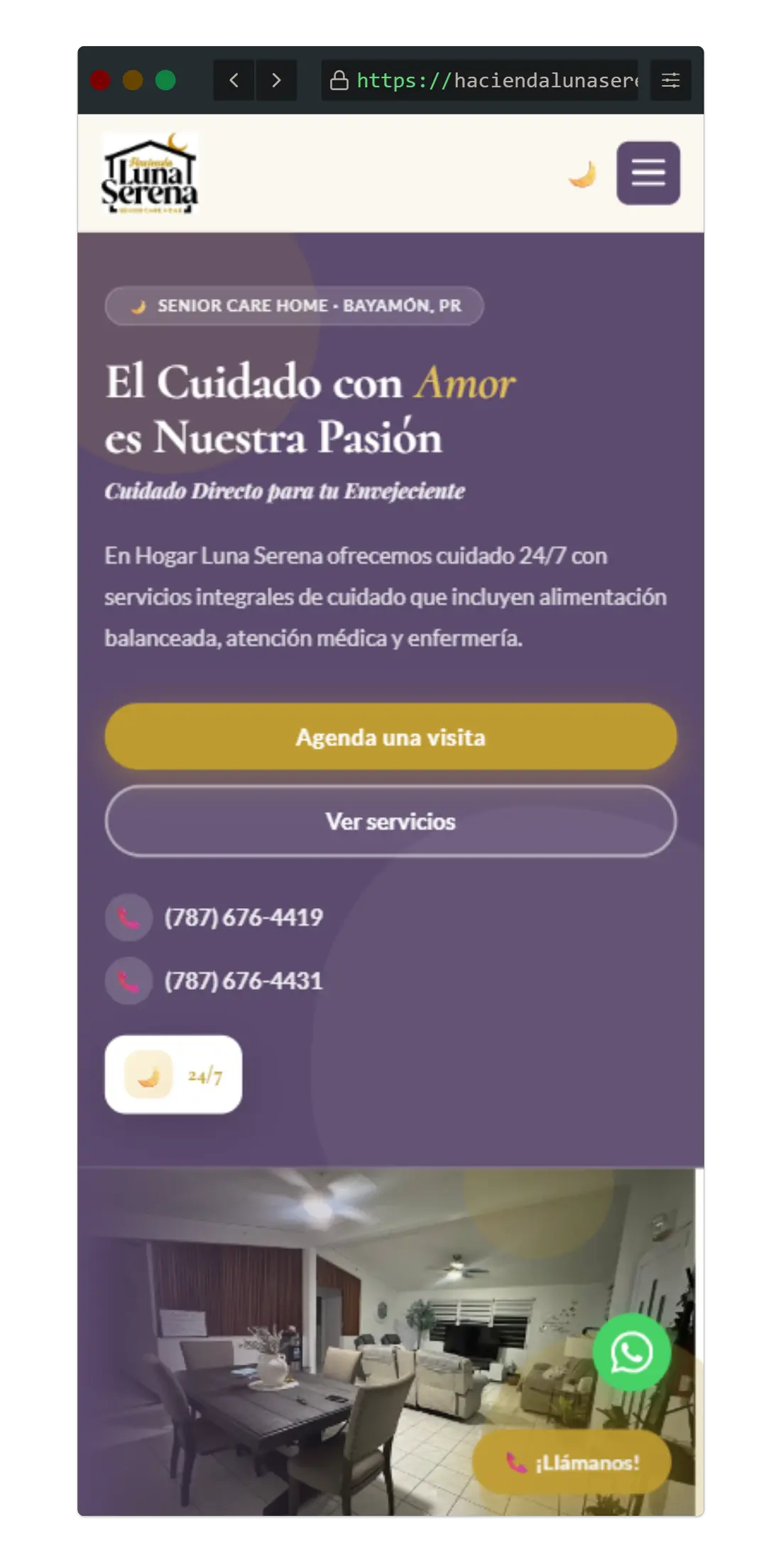 Hacienda Luna Serena móvil